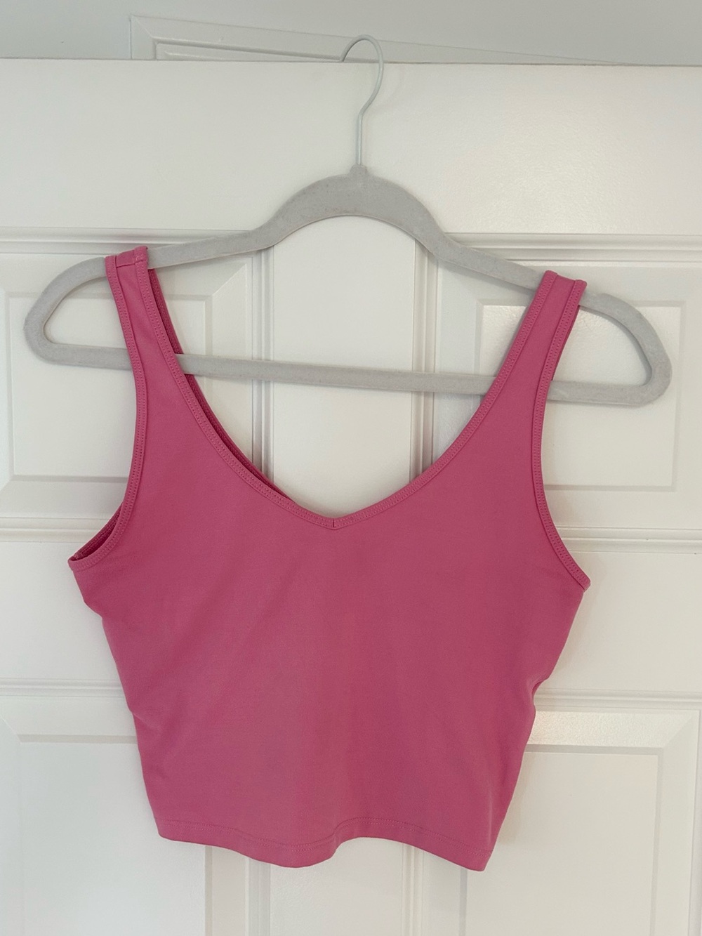 Hollister Pink V-Neck Cropped Tank Top